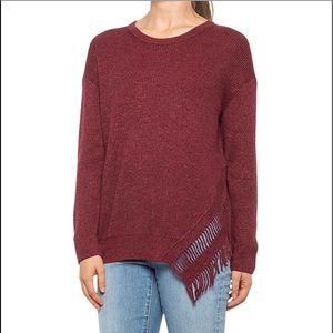 🆕 Nic + Zoe Fringe Times Sweater crimson size large
